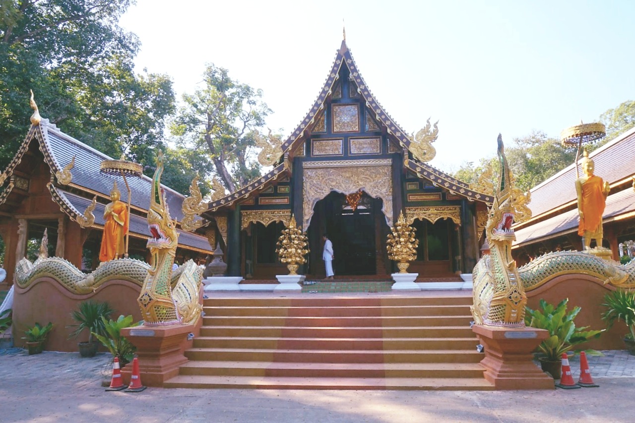 Ansicht des Wat Ram Poeng Thailand